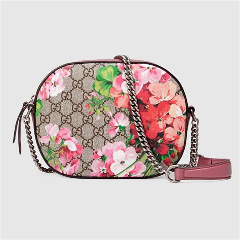 Gucci Blooms GG Supreme Mini Chain Bag 